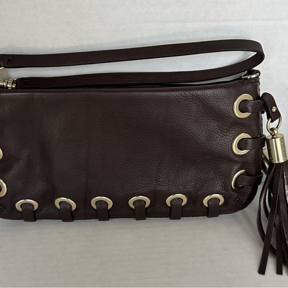 Michael Kors Brown and Gold Wristlet with Tassel - Picture 2 of 9